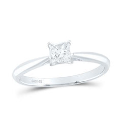 14K 0.50ct Diamond Solitaire Princess-Ring