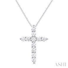 14K 0.33Ct Diamond Cross Pendant