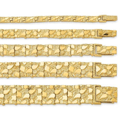 10K 4MM-8.5" Nugget Bracelet