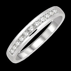 14K 0.25ct Diamond Channel-Set Wedding-Band