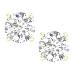 14K 2.00ct G-H-Color/VS-Clarity Lab-Diamond Round-cut/Earrings
