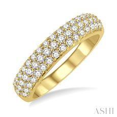 14K 1.00ct Diamond Pave-Set Wedding-Band