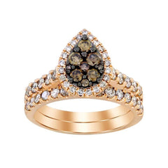 14K 0.75ct Diamond Cluster Ring