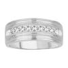 10K 0.50CT Diamond Channel-Set/Satin-Finish Wedding-Band
