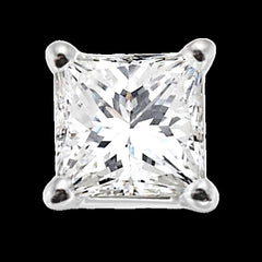 14k 1.43ct-Diamond Princess-Cut Solitaire Earrings