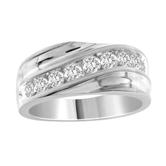 10K 1.00CT Diamond Channel-Set Wedding-Band