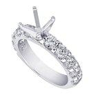 14K 0.33ct Diamond Prong-Set Semi-Mount