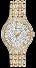 Bulova Crystal Phantom-636 Mens Watch-Gold