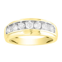 10K 1.00ct Diamond Channel-Set Wedding-Band