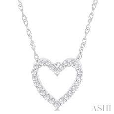 10K 0.10CT  Diamond Heart Pendant