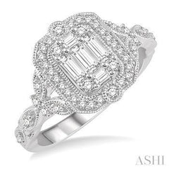 14K 0.56ct Dia Cluster Ring