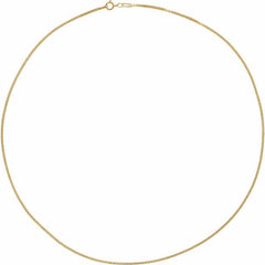 14K Yellow 1.3 mm Diamond-Cut Box 16" Chain