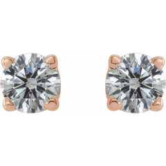 14K Rose 1/4 CTW Natural Diamond Stud Earrings
