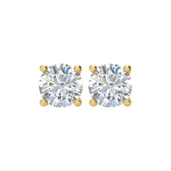 14K Yellow Gold 1 CTW Natural Diamond Earrings