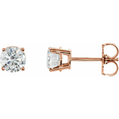 14K Rose Gold 1 CTW Natural Diamond Earrings
