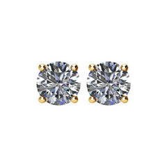 14K Yellow Gold 1 1/2 CTW Natural Diamond Earrings