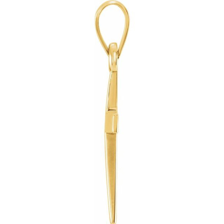10K Yellow Cross Pendant