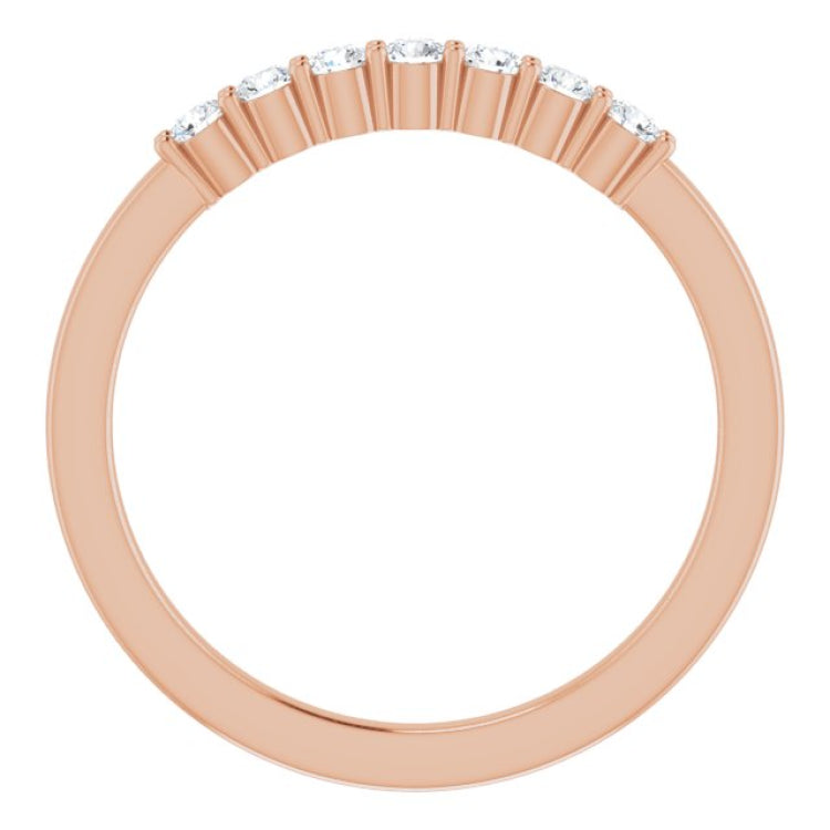 14K Rose 1/5 CTW Natural Diamond Anniversary Band