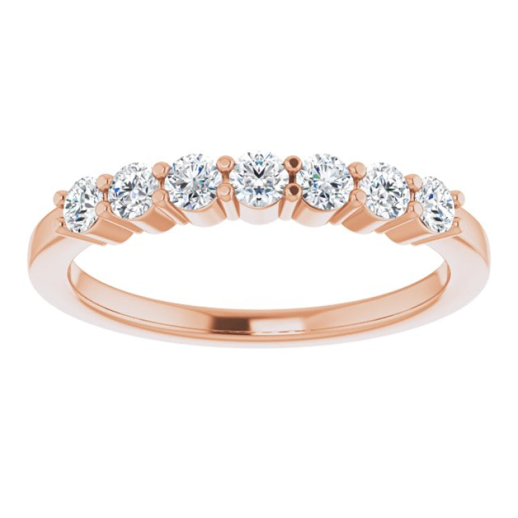 14K Rose 1/3 CTW Natural Diamond Anniversary Band