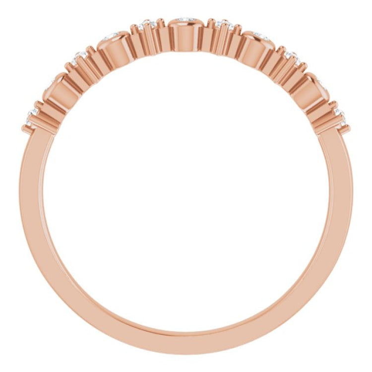 14K Rose 1/10 CTW Natural Diamond Ring