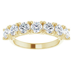 14K Yellow 1 5/8 CTW Natural Diamond Seven-Stone Anniversary Band
