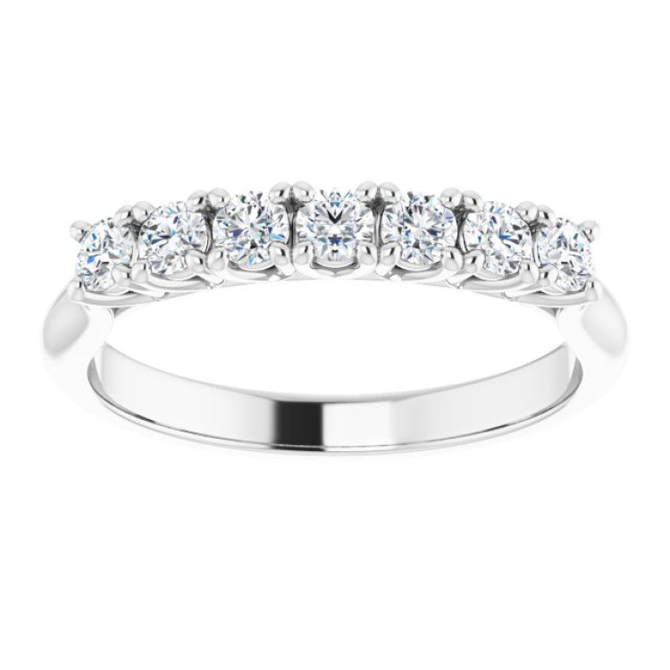 Platinum 3/8 CTW Natural Diamond Seven-Stone Anniversary Band