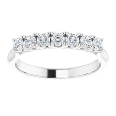 Platinum 3/8 CTW Natural Diamond Seven-Stone Anniversary Band