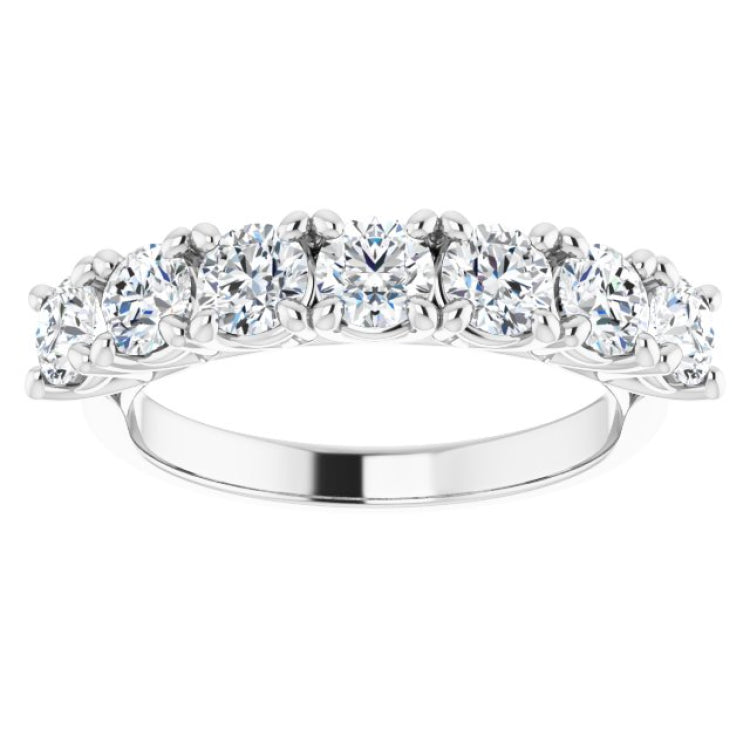 Platinum 1 1/3 CTW Natural Diamond Seven-Stone Anniversary Band