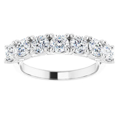 Platinum 1 1/3 CTW Natural Diamond Seven-Stone Anniversary Band