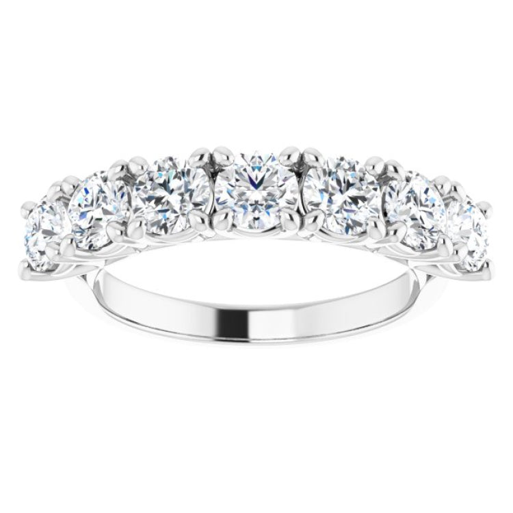 Platinum 1 5/8 CTW Natural Diamond Seven-Stone Anniversary Band