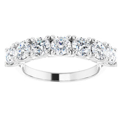 Platinum 1 5/8 CTW Natural Diamond Seven-Stone Anniversary Band