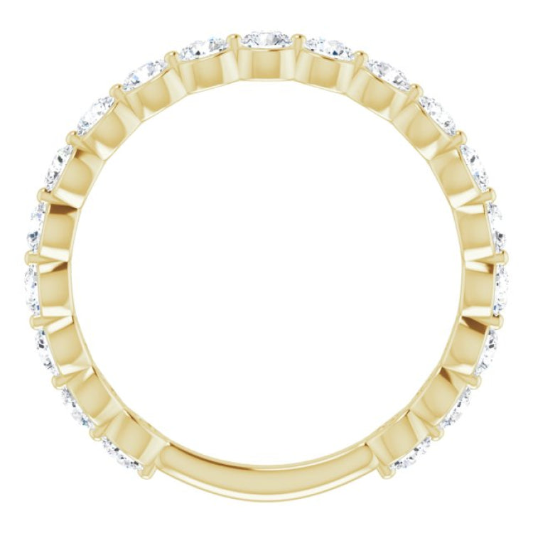 14K Yellow 1 1/6 CTW Natural Diamond Anniversary Band