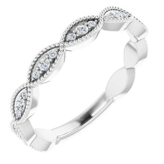 14K White 1/5 CTW Natural Diamond Infinity Anniversary Band