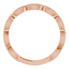 14K Rose 1/5 CTW Natural Diamond Infinity Anniversary Band