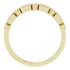 14K Yellow 1/4 CTW Natural Diamond Anniversary Band