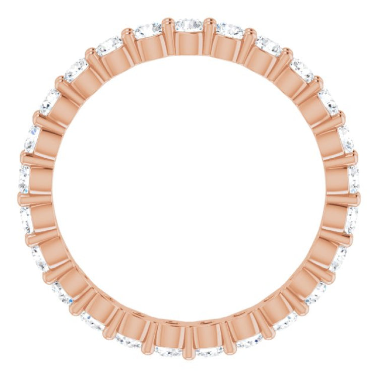 14K Rose 3/4 CTW Natural Diamond Eternity Band Size 4