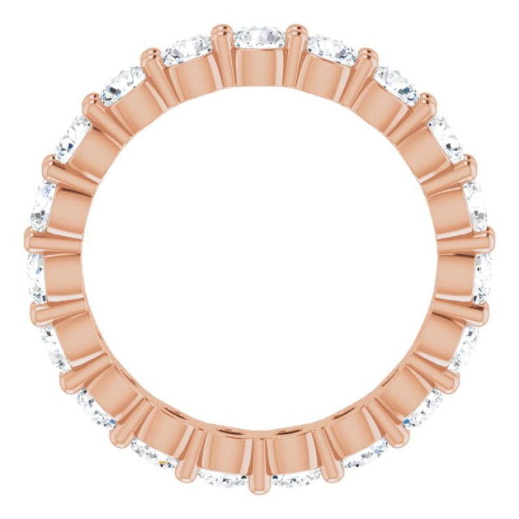 14K Rose 1 5/8 CTW Natural Diamond Eternity Band Size 4