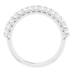 14K White 1/2 CTW Natural Diamond Anniversary Band