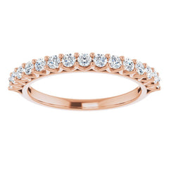 14K Rose 1/2 CTW Natural Diamond Anniversary Band