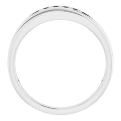 14K White 1/6 CTW Natural Diamond Band