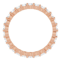 14K Rose 7/8 CTW Natural Diamond Eternity Band Size 5.5