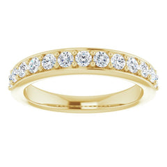 14K Yellow 5/8 CTW Natural Diamond Anniversary Band