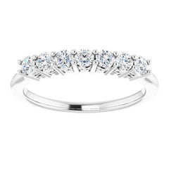 14K White 3/8 CTW Natural Diamond Anniversary Band