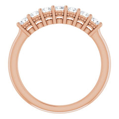 14K Rose 3/8 CTW Natural Diamond Anniversary Band