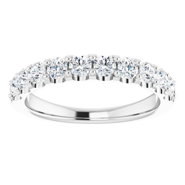 14K White 3/4 CTW Natural Diamond Anniversary Band