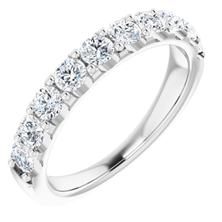 Platinum 9/10 CTW Natural Diamond Anniversary Band