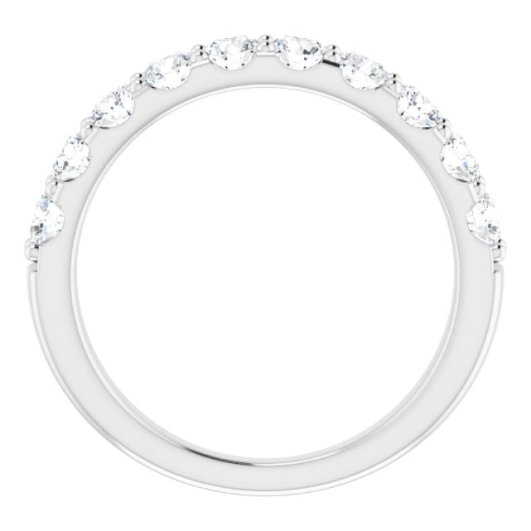Platinum 9/10 CTW Natural Diamond Anniversary Band