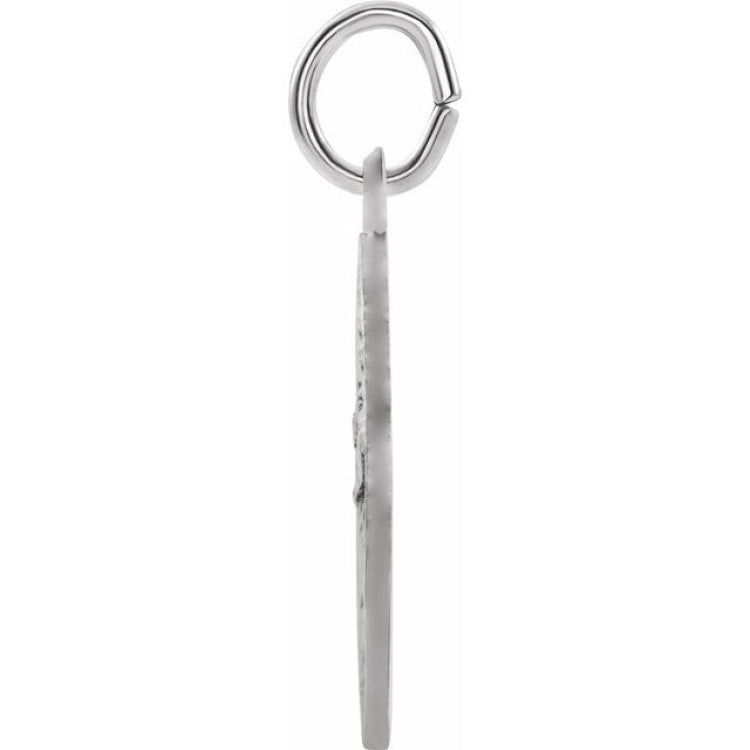 14K White 20 mm St. Christopher Medal