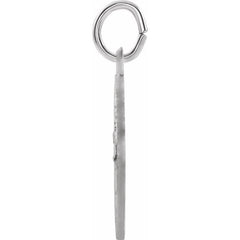 14K White 20 mm St. Christopher Medal