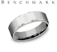14K-6.5MM Light-Comfort-Fit Beveled-Satin Wedding-Band Size-10